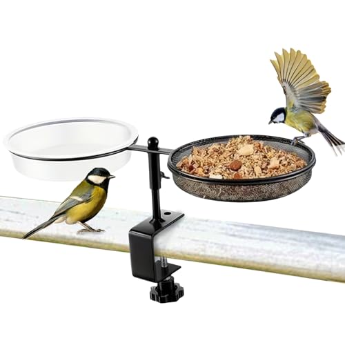 Vogeltränke für den Garten, Vogeltränke, Wasserbecken – abnehmbare Ablage, befestigte Wasserschale zum Anklemmen für Tiere, Sittiche, Kolibri Vogeltränke für den Garten, Vogeltränke, Wasserbecken – abnehmbare Ablage, befestigte Wasserschale zum Anklemmen für Tiere, Sittiche, Kolibri von Maciun