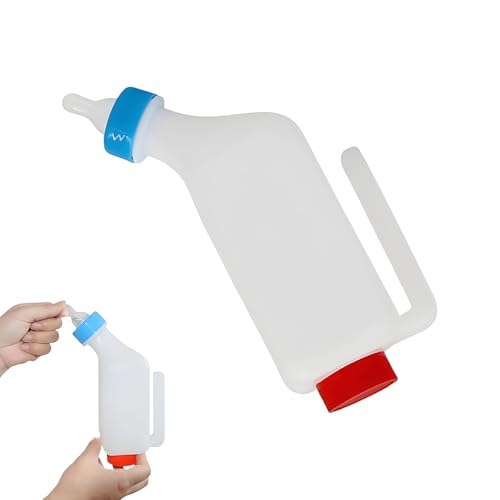 Ziegenflaschen-Futterstation | Milchflasche für Nutztiere mit Maßen | Großes Fassungsvermögen, ergonomisches Design, Ziegengetränke-Futterstation für Kälber, Bauernhof Ziegenflaschen-Futterstation | Milchflasche für Nutztiere mit Maßen | Großes Fassungsvermögen, ergonomisches Design, Ziegengetränke-Futterstation für Kälber, Bauernhof von Maciun