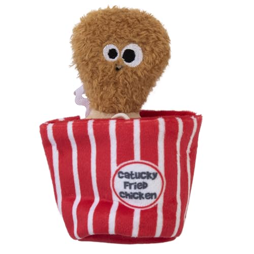 Mad Cat Catucky Fried Chicken Hide-A-Toy, Katzenminze + Silvervine Katzenspielzeug, 2 Spielzeuge in 1, für Katzen jeden Alters Mad Cat Catucky Fried Chicken Hide-A-Toy, Katzenminze + Silvervine Katzenspielzeug, 2 Spielzeuge in 1, für Katzen jeden Alters von Mad Cat