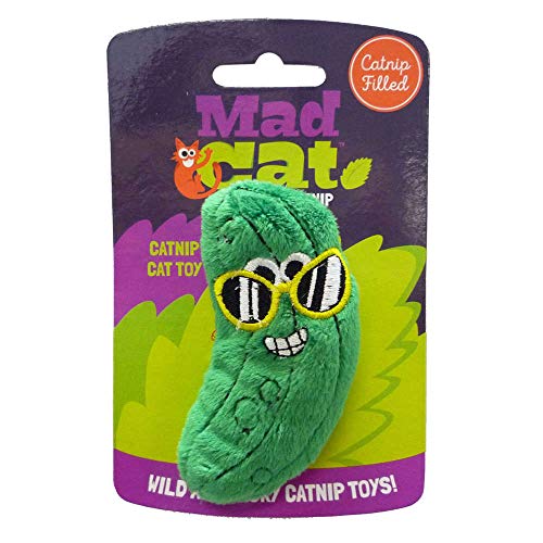 Mad Cat Cooles Gurkenspielzeug für Katzen, 1,8 kg, Grün / Schwarz von Mad Cat