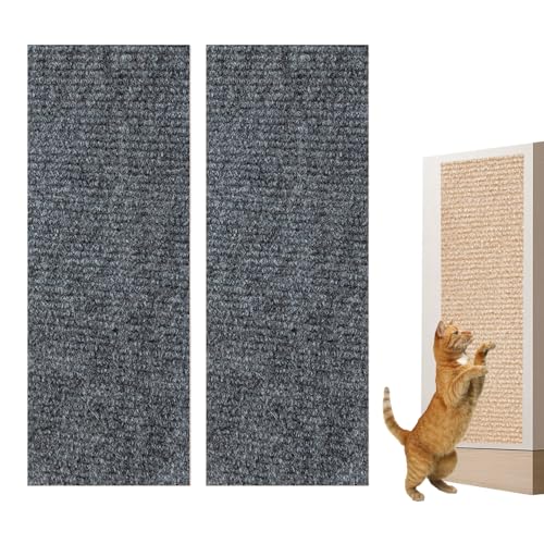 Mafagwre 2 Stück Katzenkratzmatte, Kratzfester Möbelschutz, Katzenkratzmatte Für Die Wand, Katzenkratzpad Für Katzen, Schutz Für Bett Und Sofa (Grau,40x100cm) von Mafagwre