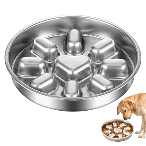 Antischlingnapf Hunde, Anti Schling Napf Katze, Rutschfester Slow Feeder Hundenapf, Interaktiver Futternapf Fressnapf Hund, Labyrinth-Hundepuzzle-Feeder Für Mittelgroße Rassen von Mafagwre