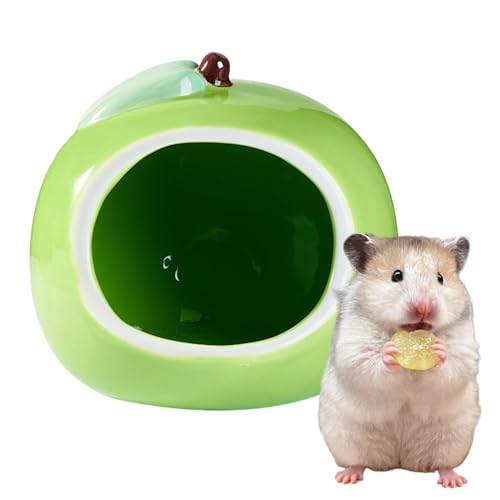 Mafagwre Keramik-Hamsterhaus, Hamsterversteck Keramik, Hamster Bett, Niedliche Obstform Hamster Häuser, Hamsterhöhle, Leicht Zu Reinigen, Ideal Für Den Sommer Per Chinchilla, Ratte, Mäuse (Green) von Mafagwre