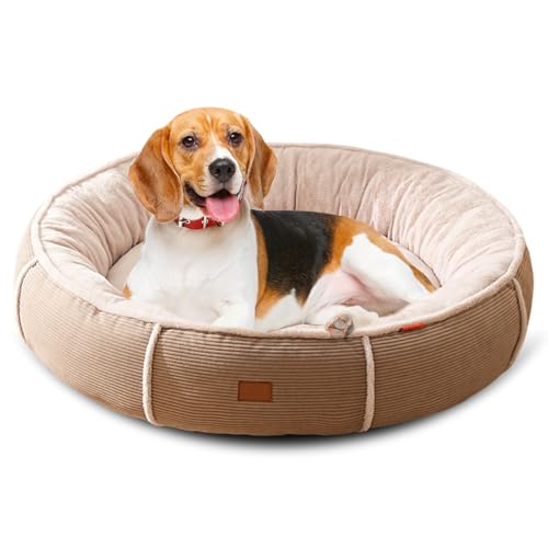 Round Hundebett, Mittlere Hundebetten, Wärmendes Haustierbett, Weiche Hundehütte, Waschbare Hundehütte, Hundebett, Rund Katzenbett, Waschbar rutschfest Hundebetten Für Kleine Hunde (A) von Mafagwre