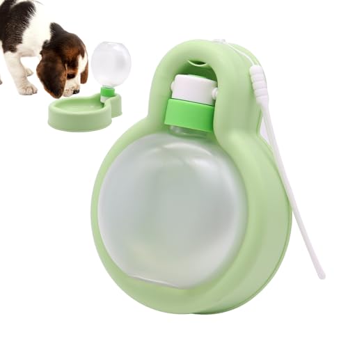 Mafagwre Tragbare, Faltbare Wasserflasche Für Haustiere, Auslaufsichere Trinkflasche Für Hunde Mit Napf, Für Spaziergänge Mit Dem Haustier, Reisen Und Wandern (500 Ml) (Grün) von Mafagwre