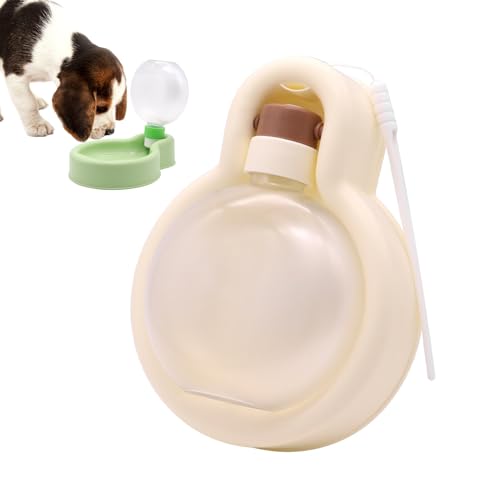 Mafagwre Tragbare, Faltbare Wasserflasche Für Haustiere, Auslaufsichere Trinkflasche Für Hunde Mit Napf, Für Spaziergänge Mit Dem Haustier, Reisen Und Wandern (500 Ml) (Weiß) von Mafagwre