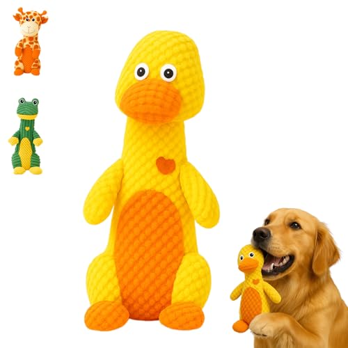 Maghrozi Max—Unzerstorbares Kauspielzeug, Hundespielzeug Ohne Quietscher, Robuster Hunde Spielzeug Interaktives, Zahnpflegend, Kauspielzeug Ideal Für Kleine, Mittlere, Große Hunde (Gelbe Ente) von Maghrozi