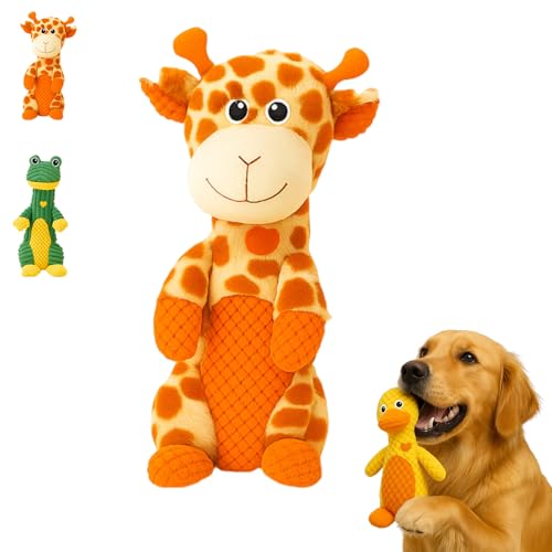 Maghrozi Max—Unzerstorbares Kauspielzeug, Hundespielzeug Ohne Quietscher, Robuster Hunde Spielzeug Interaktives, Zahnpflegend, Kauspielzeug Ideal Für Kleine, Mittlere, Große Hunde (Giraffe) von Maghrozi