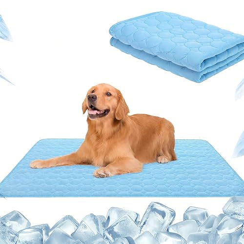 Maghrozi Nordseepfote Kühlmatte, Pfotenfrost Matte, Atmungsaktiven 3D-Mesh-Gewebe,Wasserdicht, Schütze Deinen Hund Vor Einem Hitzschlag, Ideal Für Zu Hause (blau, 40 * 30cm) von Maghrozi