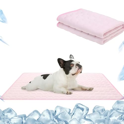 Nordseepfote Kühlmatte, Pfotenfrost Matte, Atmungsaktiven 3D-Mesh-Gewebe,Wasserdicht, Schütze Deinen Hund Vor Einem Hitzschlag, Ideal Für Zu Hause (rosa, 100 * 75cm) von Maghrozi