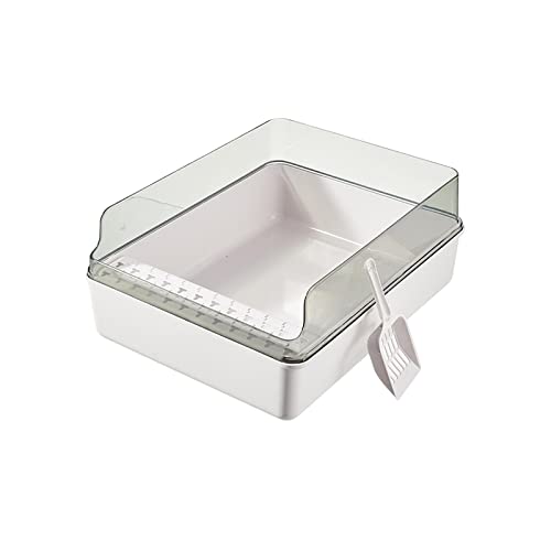 Katzentoilette Kitty mit Scatter Leicht zu reinigen, hoch für Katzen im Innenbereich, niedriges Profil mit Rahmen, Katzentoilette, Weiß Katzentoilette Kitty mit Scatter Leicht zu reinigen, hoch für Katzen im Innenbereich, niedriges Profil mit Rahmen, Katzentoilette, Weiß von MagiDeal