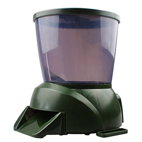 MagiDeal Futterautomat Aquarium, Automatischer Futterautomat für Teichfische, Fische Fischfutterspender 4.25L von MagiDeal