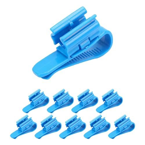 MagiDeal 10 Stück Aquarium-Wasserrohr-Montageclip, verstellbares Multifunktions-Befestigungsgestell für den Wasserwechsel im Aquarium, Blau von MagiDeal