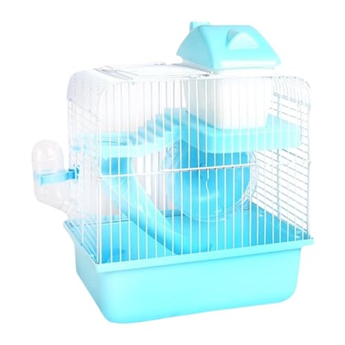 MagiDeal 2 Tier Hamster Käfig Hamster Habitatzubehör tragbare Übungen Spielen Haus Kleiner Tierkäfig für Zuckergleiter, Igel, Blau MagiDeal 2 Tier Hamster Käfig Hamster Habitatzubehör tragbare Übungen Spielen Haus Kleiner Tierkäfig für Zuckergleiter, Igel, Blau von MagiDeal