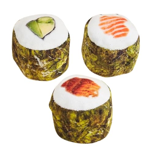 MagiDeal 3 Stück Sushi-Katzenspielzeug, Plüschspielzeug, enthält Katzenminze, kreatives Kätzchenspielzeug, Kätzchenzähne sauber, Kauspielzeug, MagiDeal 3 Stück Sushi-Katzenspielzeug, Plüschspielzeug, enthält Katzenminze, kreatives Kätzchenspielzeug, Kätzchenzähne sauber, Kauspielzeug, von MagiDeal