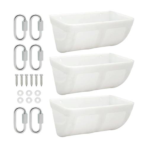 MagiDeal 3X Hühnerwasserspender, Hühnerfutterstation, einfach zu montieren, hängender Futtertrog, hängende Hühnertränke für Gänsevieh, Weiß MagiDeal 3X Hühnerwasserspender, Hühnerfutterstation, einfach zu montieren, hängender Futtertrog, hängende Hühnertränke für Gänsevieh, Weiß von MagiDeal