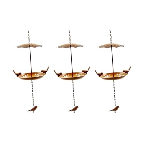 MagiDeal 3X Outdoor Hängen Vogel Feeder Vogel Lebensmittel Container Große Kapazität Garten Dekorationen Eisen für Hof Hinterhof Veranda Terrasse, Kaffee MagiDeal 3X Outdoor Hängen Vogel Feeder Vogel Lebensmittel Container Große Kapazität Garten Dekorationen Eisen für Hof Hinterhof Veranda Terrasse, Kaffee von MagiDeal
