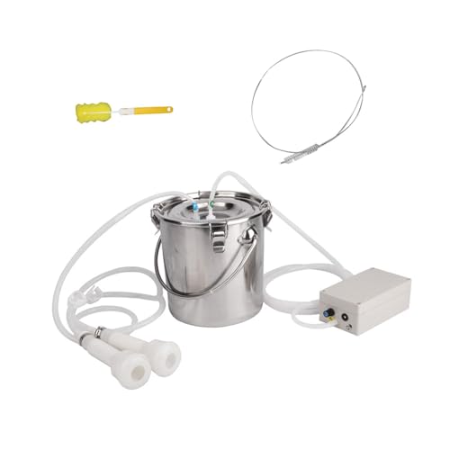 MagiDeal 5 Liter Kuh Melkmaschine EU 220V Adapter Melken Lieferungen Vakuumpumpe MagiDeal 5 Liter Kuh Melkmaschine EU 220V Adapter Melken Lieferungen Vakuumpumpe von MagiDeal