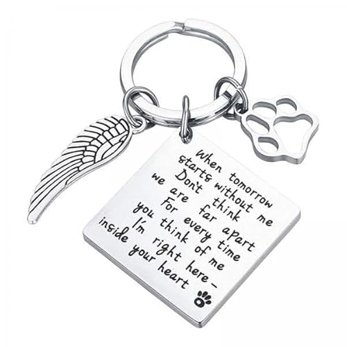 MagiDeal 5X Hund Katze Haustier Memorial Geschenke Schlüsselanhänger, Memorial Schlüsselanhänger Schlüsselanhänger Hunde Schmuck Geschenk für Männer Frauen von MagiDeal