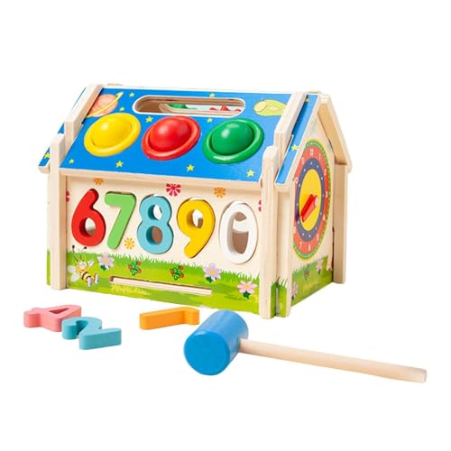 MagiDeal Aktivitätswürfel-Formsortierhaus, Montessori-Spielzeug, frühes Lernen, Formsortierwürfel, Formsortierbox für Kleinkinder, Jungen und Mädchen, mit Hammer MagiDeal Aktivitätswürfel-Formsortierhaus, Montessori-Spielzeug, frühes Lernen, Formsortierwürfel, Formsortierbox für Kleinkinder, Jungen und Mädchen, mit Hammer von MagiDeal