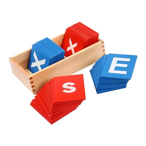 MagiDeal Alphabet-Erkennungsspielzeug, Montessori mit Box, Buchstabenspiel, Sprachunterricht, Sandpapier, Buchstaben, Früherziehungsspielzeug für Jungen und von MagiDeal