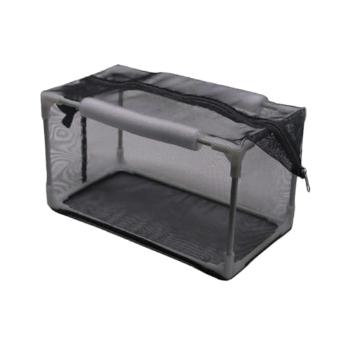 MagiDeal Aquarium Breeder Net Isolation Box Nylon -Netz mit hohlen Schaumfloher -Stangen vielseitig mit Reißverschluss für Fisch - -Brüterei, 62x32x32cm von MagiDeal