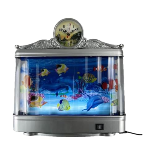 MagiDeal Aquarium Stimmungslampe Nachtlicht Nachtlicht Geschenke Raumdekoration Nachttischlampe Simuliert für Indoor Halloween Schlafzimmer von MagiDeal