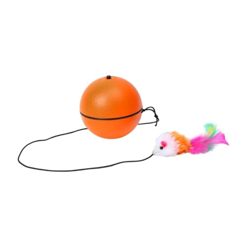 MagiDeal Automatisch rollendes interaktives Ballspielzeug, Maus-Katzenspielzeug, leichtes interaktives Haustier-Katzenspielzeug für Zuhause, Geschenk, Orange MagiDeal Automatisch rollendes interaktives Ballspielzeug, Maus-Katzenspielzeug, leichtes interaktives Haustier-Katzenspielzeug für Zuhause, Geschenk, Orange von MagiDeal