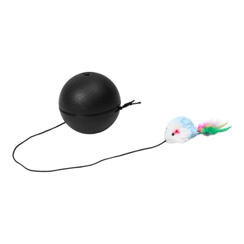 MagiDeal Automatisch rollendes interaktives Ballspielzeug, Maus-Katzenspielzeug, leichtes interaktives Haustier-Katzenspielzeug für Zuhause, Geschenk, Schwarz MagiDeal Automatisch rollendes interaktives Ballspielzeug, Maus-Katzenspielzeug, leichtes interaktives Haustier-Katzenspielzeug für Zuhause, Geschenk, Schwarz von MagiDeal