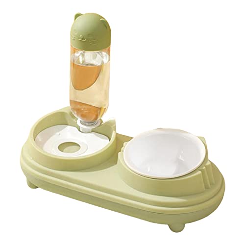 MagiDeal Automatischer Wasserspender für Hunde, 2-in-1-Haustier-Katzen-Futternapf, automatischer Abnehmbarer Wasserbrunnen, Katzennapf, erhöht zum Füttern von, Grün MagiDeal Automatischer Wasserspender für Hunde, 2-in-1-Haustier-Katzen-Futternapf, automatischer Abnehmbarer Wasserbrunnen, Katzennapf, erhöht zum Füttern von, Grün von MagiDeal