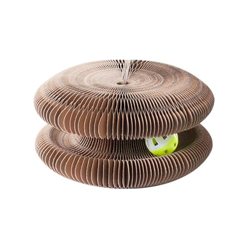 MagiDeal Cat Scratch Board Cardboard Cat Scratcher Möbelschutzgeschenke Faltbare Walze für Toy Kratzer Mat Ball Track von MagiDeal