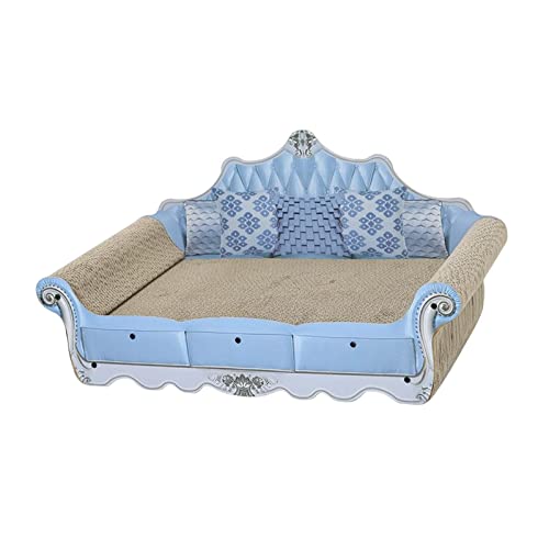 Cat Scratcher Cardboard Lounge Bed, Schützt Teppiche Und Sofas, Blau von MagiDeal