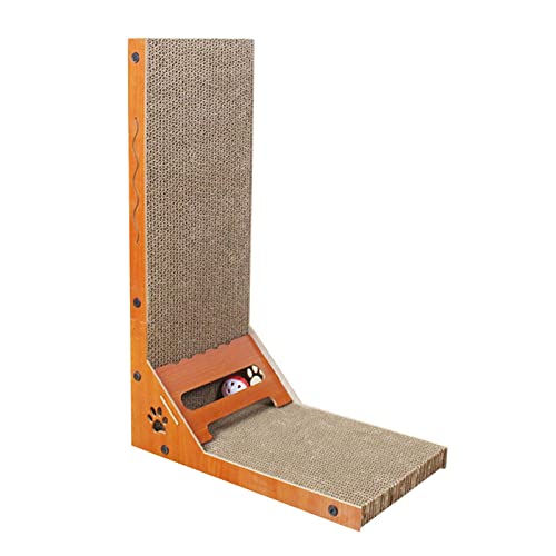 MagiDeal Cat Scratcher Cardboard Vertical Cat Scratcher Pad zum Schutz von Möbeln Katzenkratzbrett mit Ballspielzeug für IndoorKatzenKätzchenRuhe, rechter Winkel MagiDeal Cat Scratcher Cardboard Vertical Cat Scratcher Pad zum Schutz von Möbeln Katzenkratzbrett mit Ballspielzeug für IndoorKatzenKätzchenRuhe, rechter Winkel von MagiDeal