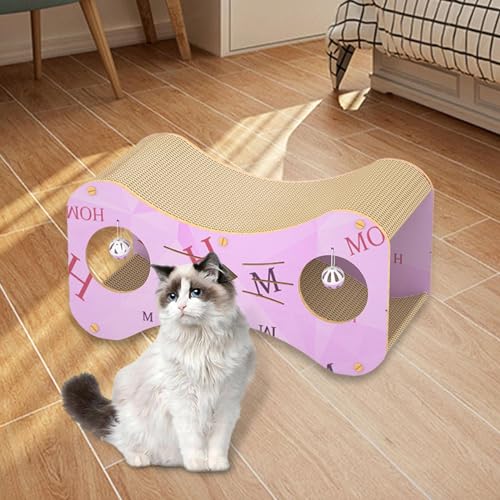 MagiDeal Cat Scratcher Lounge Hideaway Krallenspielzeug, interaktives Spieltunne-Aktivitätsspielzeug für kleine, mittelgroße und große Katzen, Kaninchen, XL Violett von MagiDeal