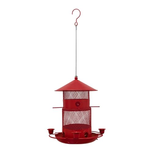 MagiDeal Eisen Vogel Feeder Außen Hängen Birdfeeder Balkon Metall Terrasse Baum Rasen Hof Hinterhof Outdoor Vogel Lebensmittel Container Premium, Rot MagiDeal Eisen Vogel Feeder Außen Hängen Birdfeeder Balkon Metall Terrasse Baum Rasen Hof Hinterhof Outdoor Vogel Lebensmittel Container Premium, Rot von MagiDeal