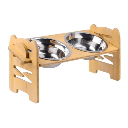 MagiDeal Erhöhte Katzennäpfe, Futterständer, Katzennäpfe, tragbarer, Rutschfester Ständer für Hundefutter und Wassernapf, Edelstahlnapf für Hauskatzen, 42.5 cm X 16.5 cm X MagiDeal Erhöhte Katzennäpfe, Futterständer, Katzennäpfe, tragbarer, Rutschfester Ständer für Hundefutter und Wassernapf, Edelstahlnapf für Hauskatzen, 42.5 cm X 16.5 cm X von MagiDeal