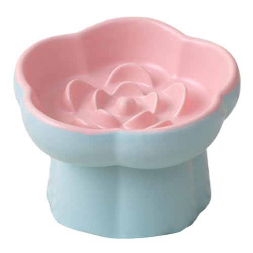 MagiDeal Erhöhter Katzennapf, langsame Fütterung, für kleine Hunde, für trockenes und nasses Futter, niedlich, spülmaschinenfest, langsames Fressen, Pink Blau MagiDeal Erhöhter Katzennapf, langsame Fütterung, für kleine Hunde, für trockenes und nasses Futter, niedlich, spülmaschinenfest, langsames Fressen, Pink Blau von MagiDeal