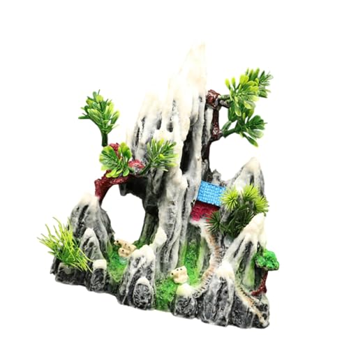 MagiDeal Fischtank Landschaft künstlicher Rockery Hiding Cave Design Accessoire 7x3.1x8.2inch für Unterwasserlandschaft lebensee Dekoration von MagiDeal