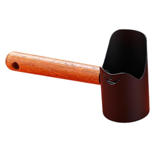 MagiDeal Futterschaufel für Haustiere, Futterlöffel aus Kohlenstoffstahl mit Holzgriff, Futterlöffel für Katzen und Hunde, multifunktionale Schaufel für, Schwarz von MagiDeal