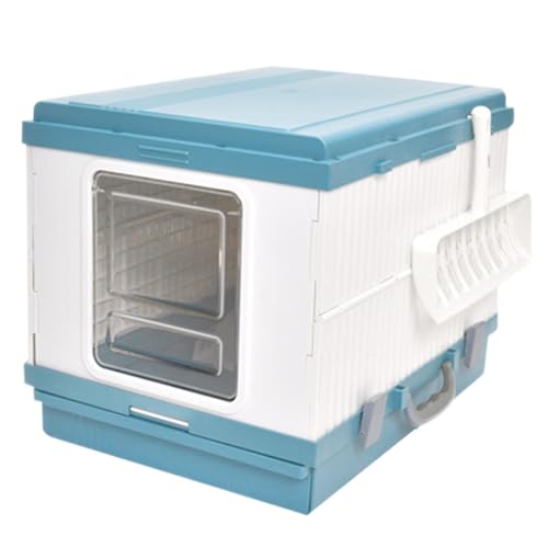 MagiDeal Geschlossene Katzentoilette, leicht zugänglich, große, zusammenklappbare Katzentoiletten, die Streu im Inneren halten, für kleine, mittelgroße und, Blau MagiDeal Geschlossene Katzentoilette, leicht zugänglich, große, zusammenklappbare Katzentoiletten, die Streu im Inneren halten, für kleine, mittelgroße und, Blau von MagiDeal