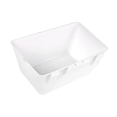 MagiDeal Hängende Zaunfutterautometer multifunktional Gänse Truthahnwassertrog Ente, Hühnerfuttergeflügel -Fütterungsbehälter mit Clips, Weiß von MagiDeal