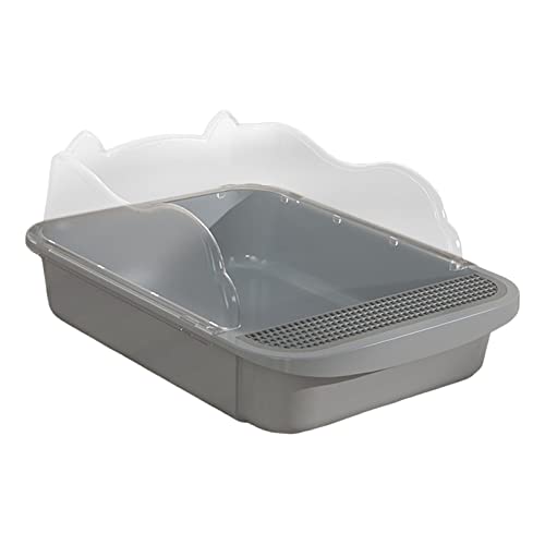 MagiDeal Halb geschlossene, offene Haustier-Katzentoilette, Toilette, Sandkasten, Bettpfanne, tragbare, hochseitige Haustier-Toilette für kleine, mittelgroße, 43x28x18cm Grau MagiDeal Halb geschlossene, offene Haustier-Katzentoilette, Toilette, Sandkasten, Bettpfanne, tragbare, hochseitige Haustier-Toilette für kleine, mittelgroße, 43x28x18cm Grau von MagiDeal