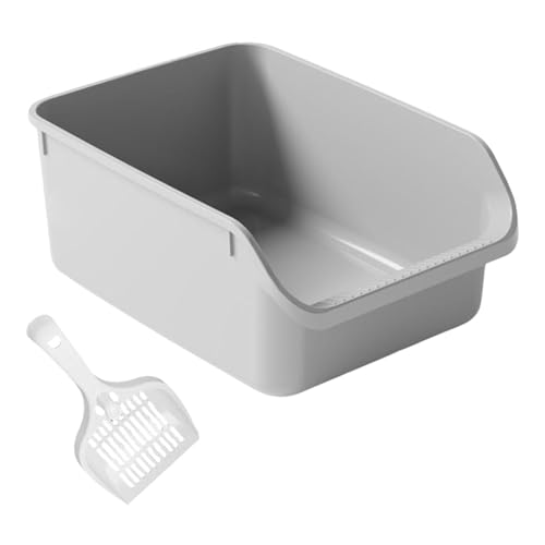 MagiDeal Halbgeschlossene Katzentoilette, Katzentoilette mit Sandkasten, leicht zu tragende Katzentoilette mit Spritzschutz, Katzentoilette mit offener, GRAU MagiDeal Halbgeschlossene Katzentoilette, Katzentoilette mit Sandkasten, leicht zu tragende Katzentoilette mit Spritzschutz, Katzentoilette mit offener, GRAU von MagiDeal