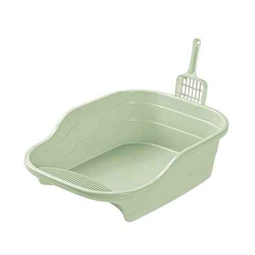 MagiDeal Halbgeschlossene Katzentoilette Hochseitiger Katzensandkasten Leicht zu reinigen Spritzwassergeschützte tragbare Kätzchentoilette, Haustiertoilette, GRÜN MagiDeal Halbgeschlossene Katzentoilette Hochseitiger Katzensandkasten Leicht zu reinigen Spritzwassergeschützte tragbare Kätzchentoilette, Haustiertoilette, GRÜN von MagiDeal