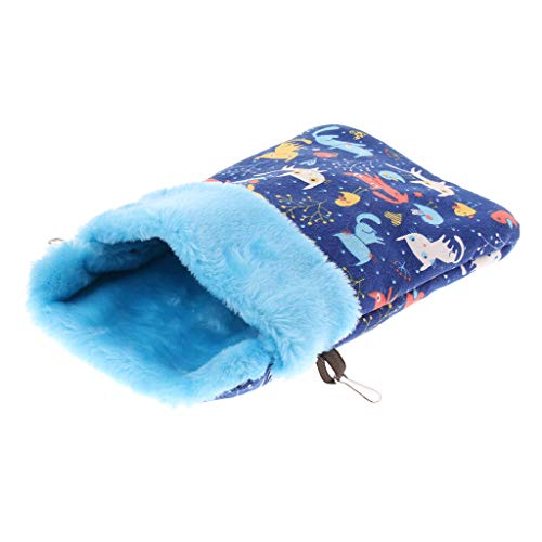 MagiDeal Hamster Frettchen Hase Käfig Hängen Schlafsack Tasche, Katze Blau von MagiDeal