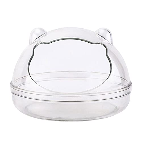 MagiDeal Hamster-Sand-Bad-Behälter-Becken Vollständig transparentes Badezimmer-Acryl-transparentes Urinal-Dual-Use-Toilettenhaus für Kleintierzubehör, Runde S von MagiDeal