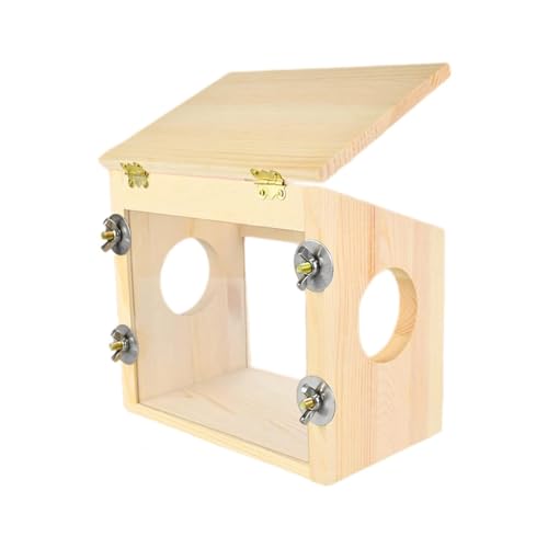 MagiDeal Hamsterhaus aus Holz, Versteck für Kleintiere, Käfigspielzeug, handgefertigt, Hamsterversteck für Syrer, Hamster MagiDeal Hamsterhaus aus Holz, Versteck für Kleintiere, Käfigspielzeug, handgefertigt, Hamsterversteck für Syrer, Hamster von MagiDeal