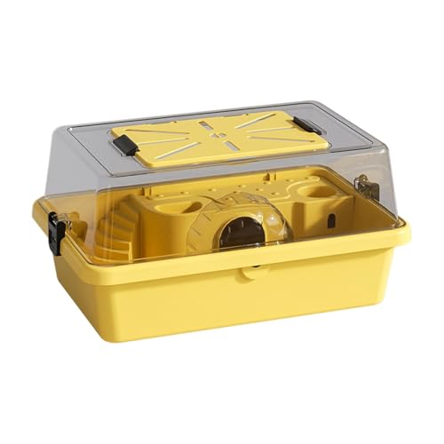MagiDeal Hamsterkäfig, doppelschichtiger Käfig, Rennmäuse mit zu öffnender Oberseite, Zuckergleiter, transparentes, geräumiges Hamstergehege, Hamsterlebensraum, Gelb MagiDeal Hamsterkäfig, doppelschichtiger Käfig, Rennmäuse mit zu öffnender Oberseite, Zuckergleiter, transparentes, geräumiges Hamstergehege, Hamsterlebensraum, Gelb von MagiDeal