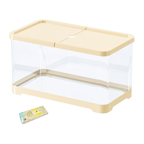 MagiDeal Hamsterkäfig Kleintierkäfig Bewegungszubehör Haus Zuchtbox Meerschweinchenkäfig für Ratten Mäuse Maus Kleintier Rennmaus, S und Gelb von MagiDeal