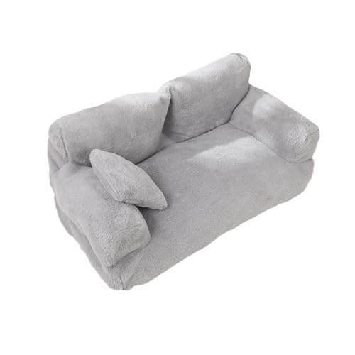 MagiDeal Haustier-Couchbett, Katzenbett, modisches tragbares, weiches, rutschfestes Plüsch-Dekor für Hauskatzen, Welpen-Schlafbett für Katzen, Welpen, kleine, Hellgrau L MagiDeal Haustier-Couchbett, Katzenbett, modisches tragbares, weiches, rutschfestes Plüsch-Dekor für Hauskatzen, Welpen-Schlafbett für Katzen, Welpen, kleine, Hellgrau L von MagiDeal